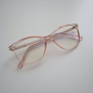 Clear Pink Champagne Blue Light Blocking Glasses